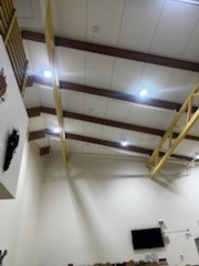 Exposed-beam pendant lighting